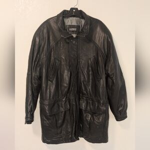 Kasper Leather Military Field Jacket